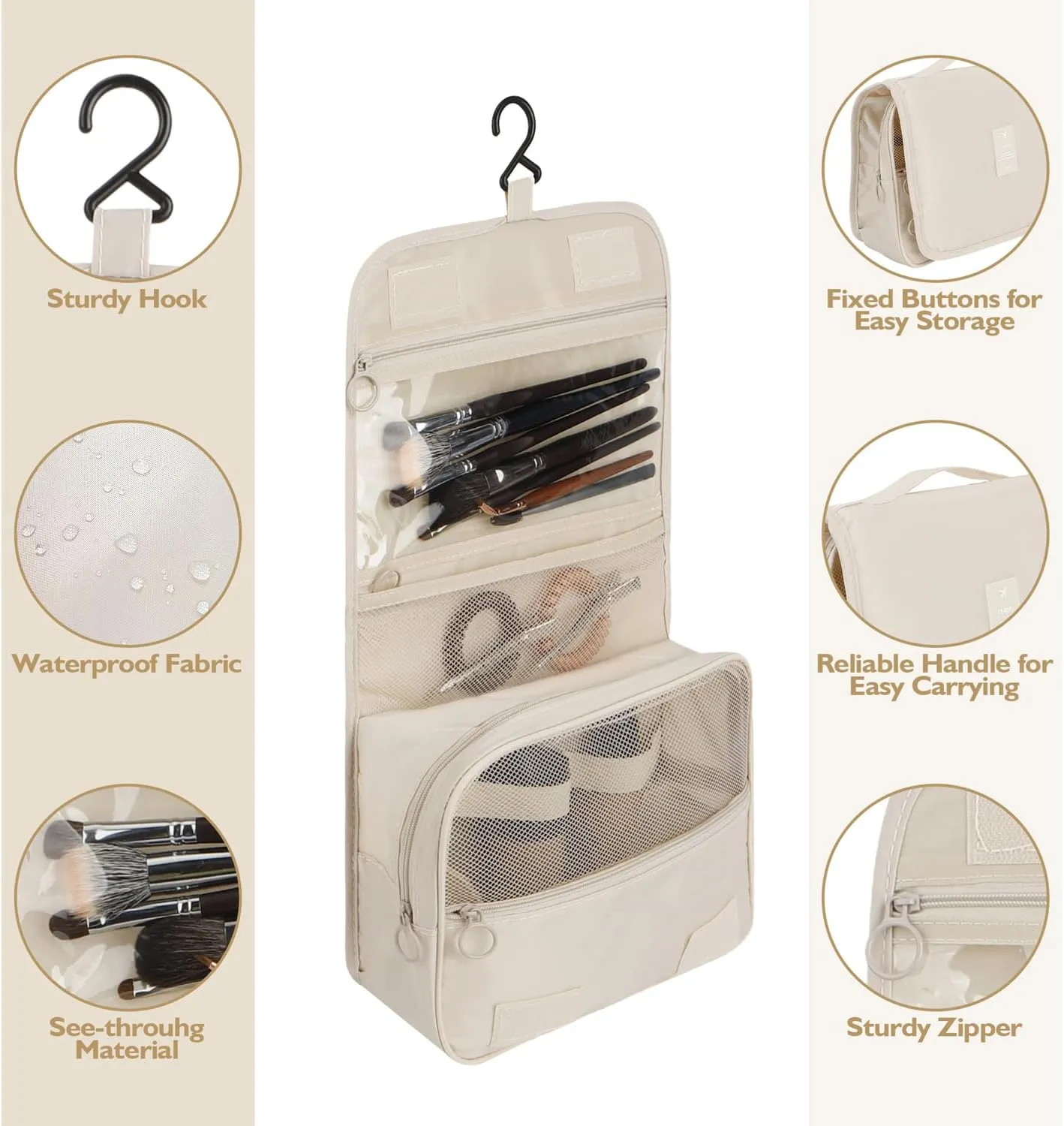 10 Set Packing Cubes, Packing Cubes for Travel Beige Suitcase Organizer with Toiletry Bag Travel Cubes for Packing Mesh Breathable Luggage Organizer Bags Travel Essentials for Women Travel Accessories