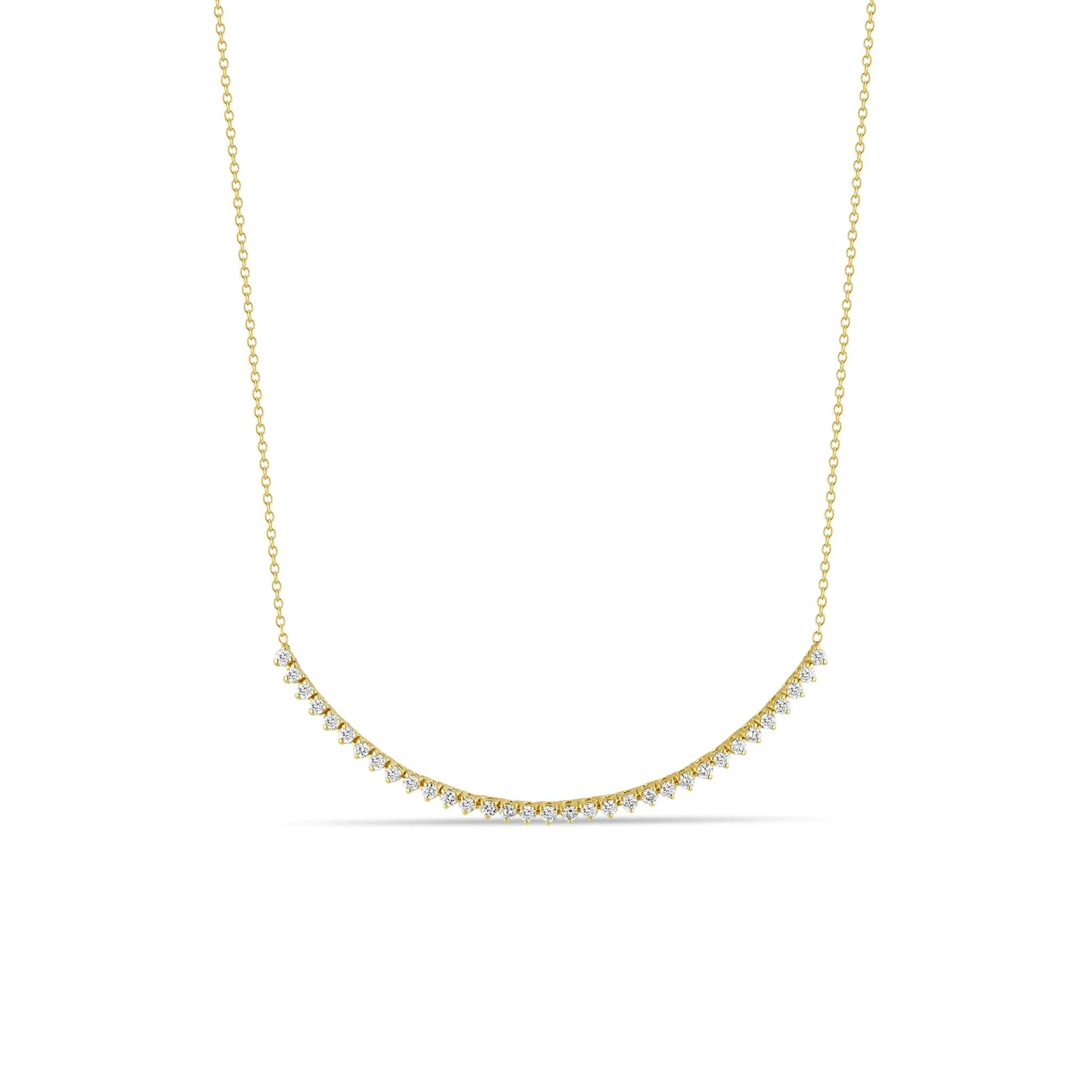 14k Diamond Tennis Short Segment Necklace