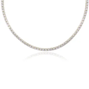 14K YELLOW GOLD DIAMOND TENNIS NECKLACE - 8.51CTW