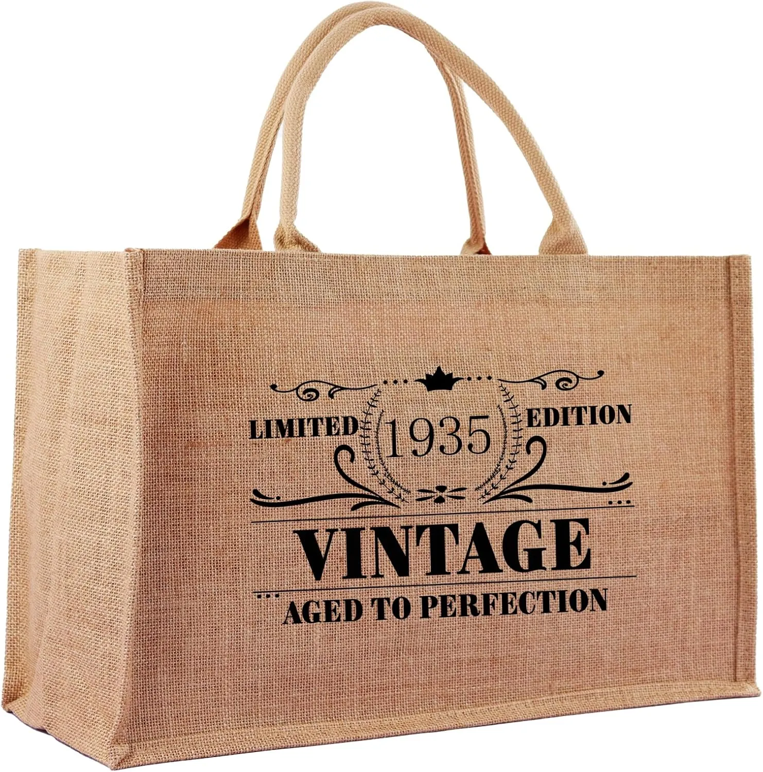 1935 1945 1955 1965 1975 1985 1995 Birthday Gifts for Women, Jute Tote Bags for Teacher, Women, Mom