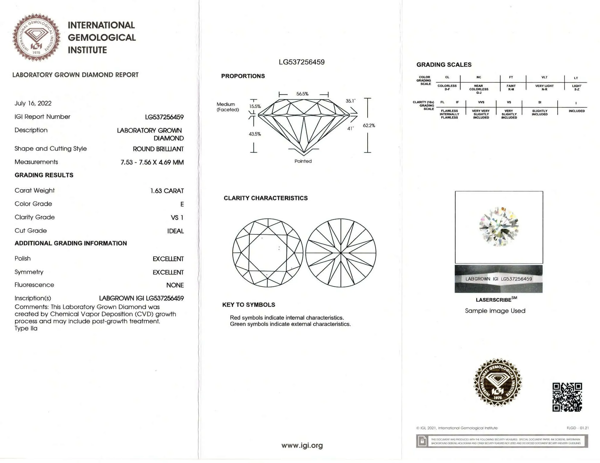 3.27ct LAB CREATED DIAMOND STUD EARRINGS CERTIFIED E VS1 EXCELLENT CUT ROUND