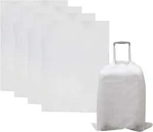 4PCS White Non-Woven Fabric Luggage Cover Drawstring Suitcase Protective Cover Travel Suitcase Protector