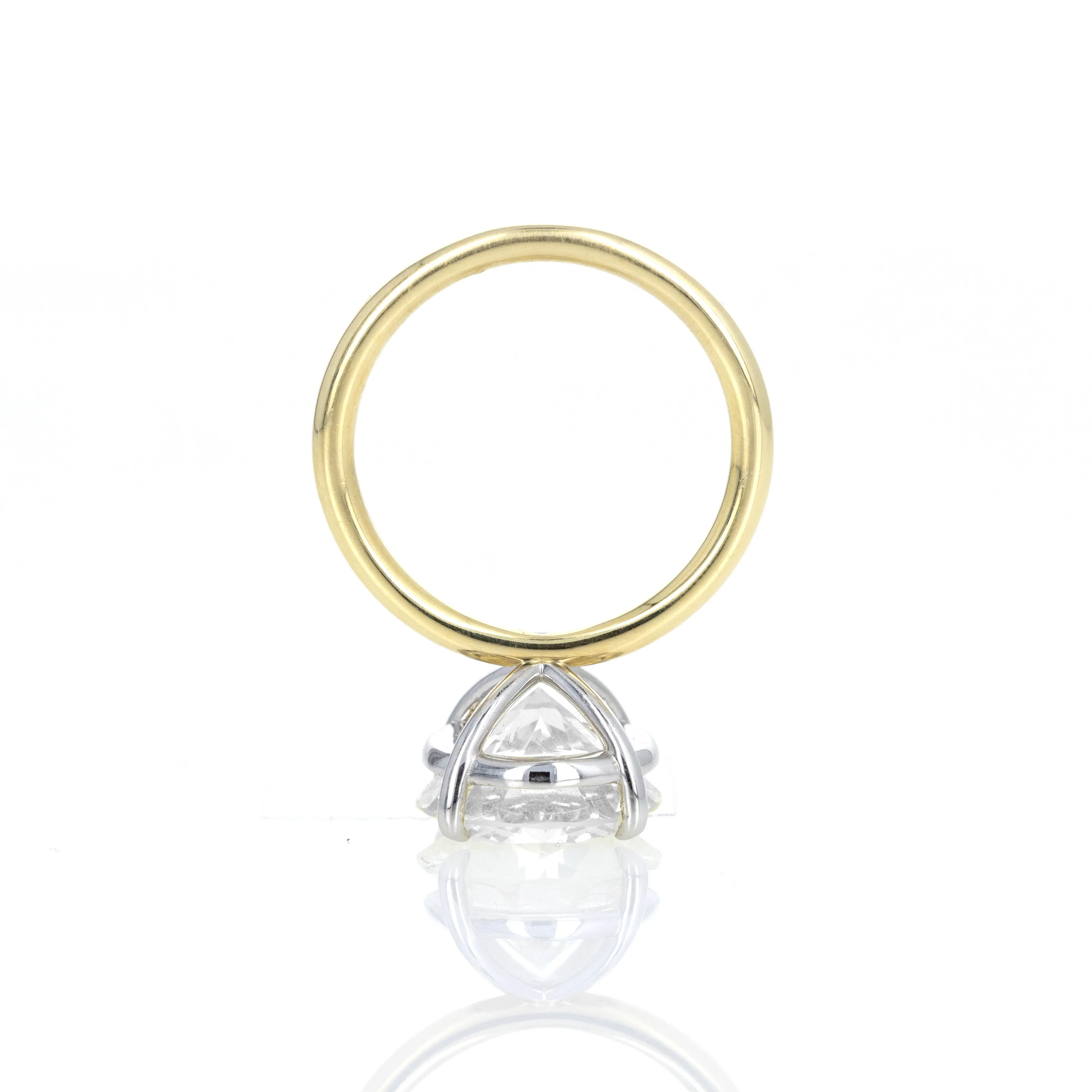 5 Carat Round Brilliant Diamond Engagement in 18K Yellow Gold Platinum GIA Certified