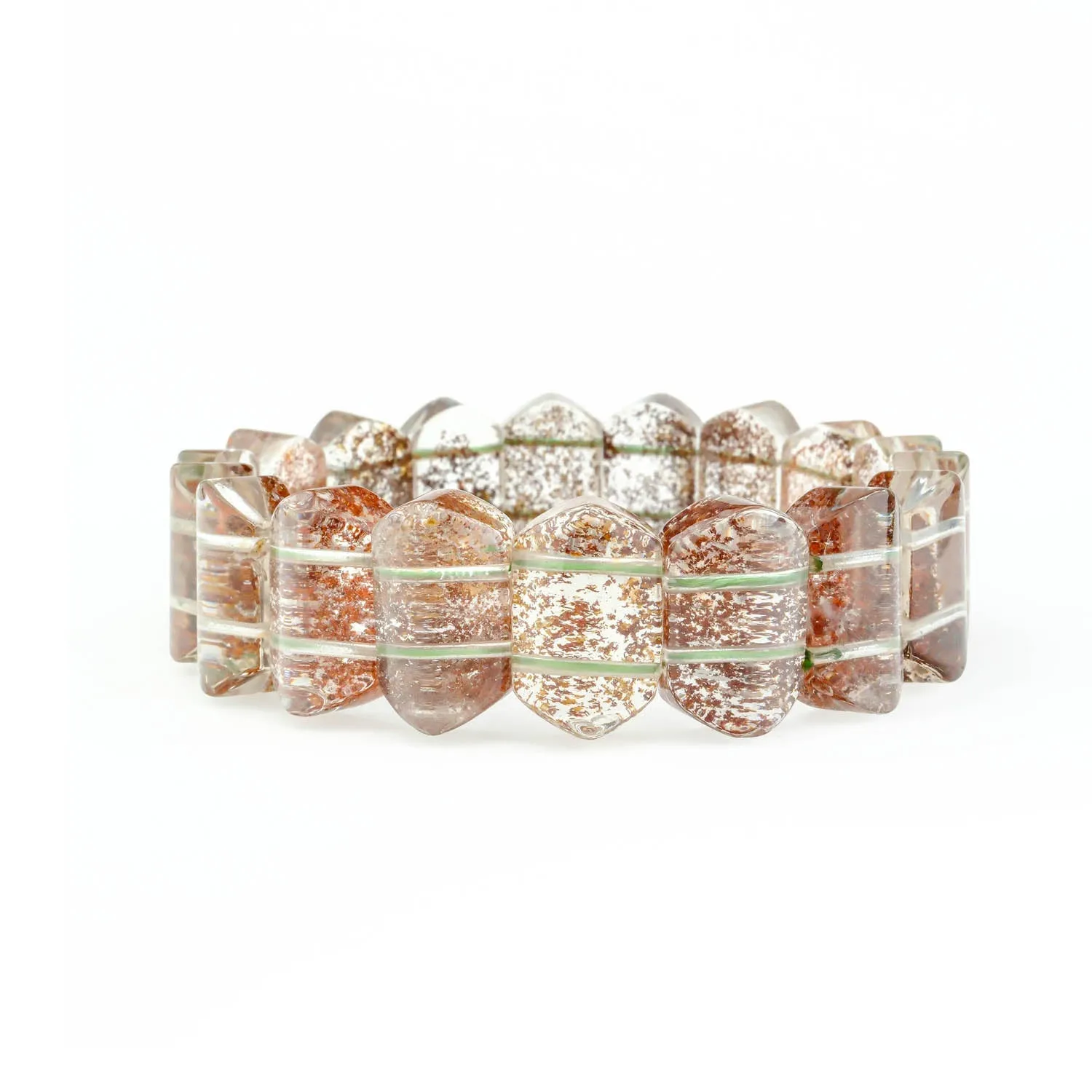 5A  Quality Garden Quartz (Landscape Quartz) Natural Stone Bracelet SBC-032
