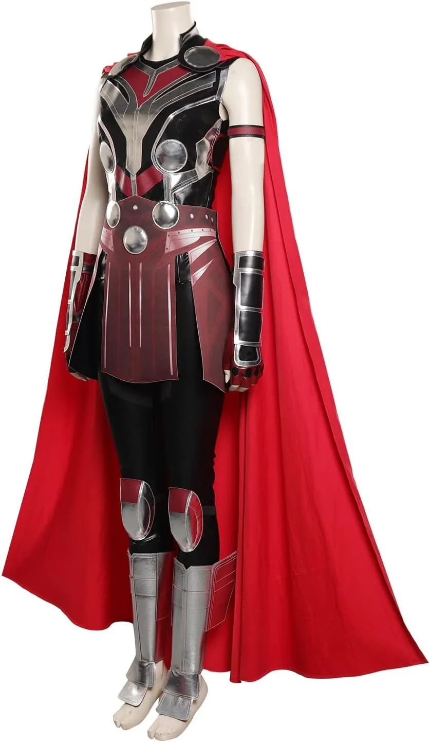 Adult Women Warrior Cosplay Costume Jumpsuit Bodysuit with Cloak Uniform Outfits Halloween Set