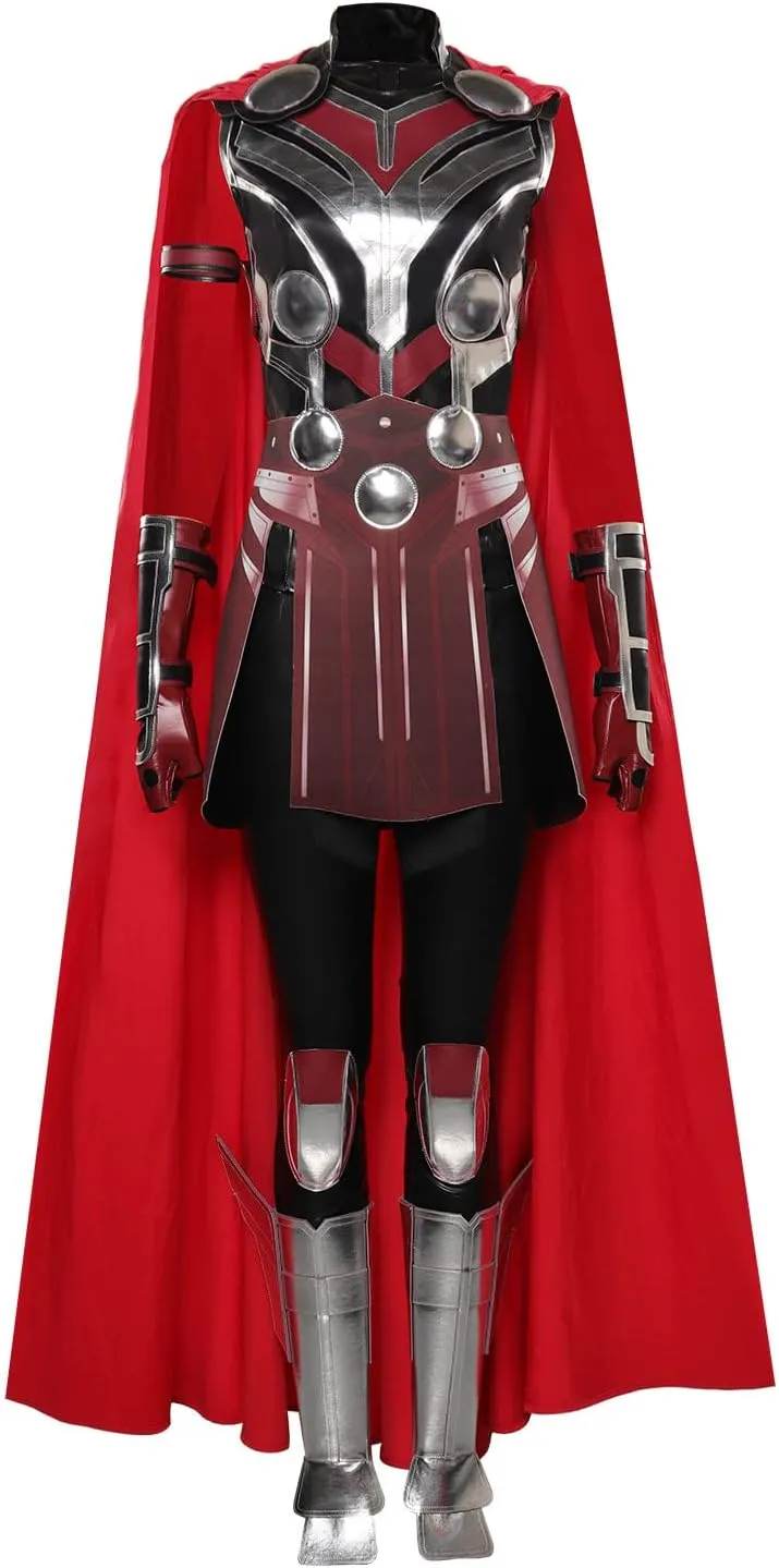 Adult Women Warrior Cosplay Costume Jumpsuit Bodysuit with Cloak Uniform Outfits Halloween Set