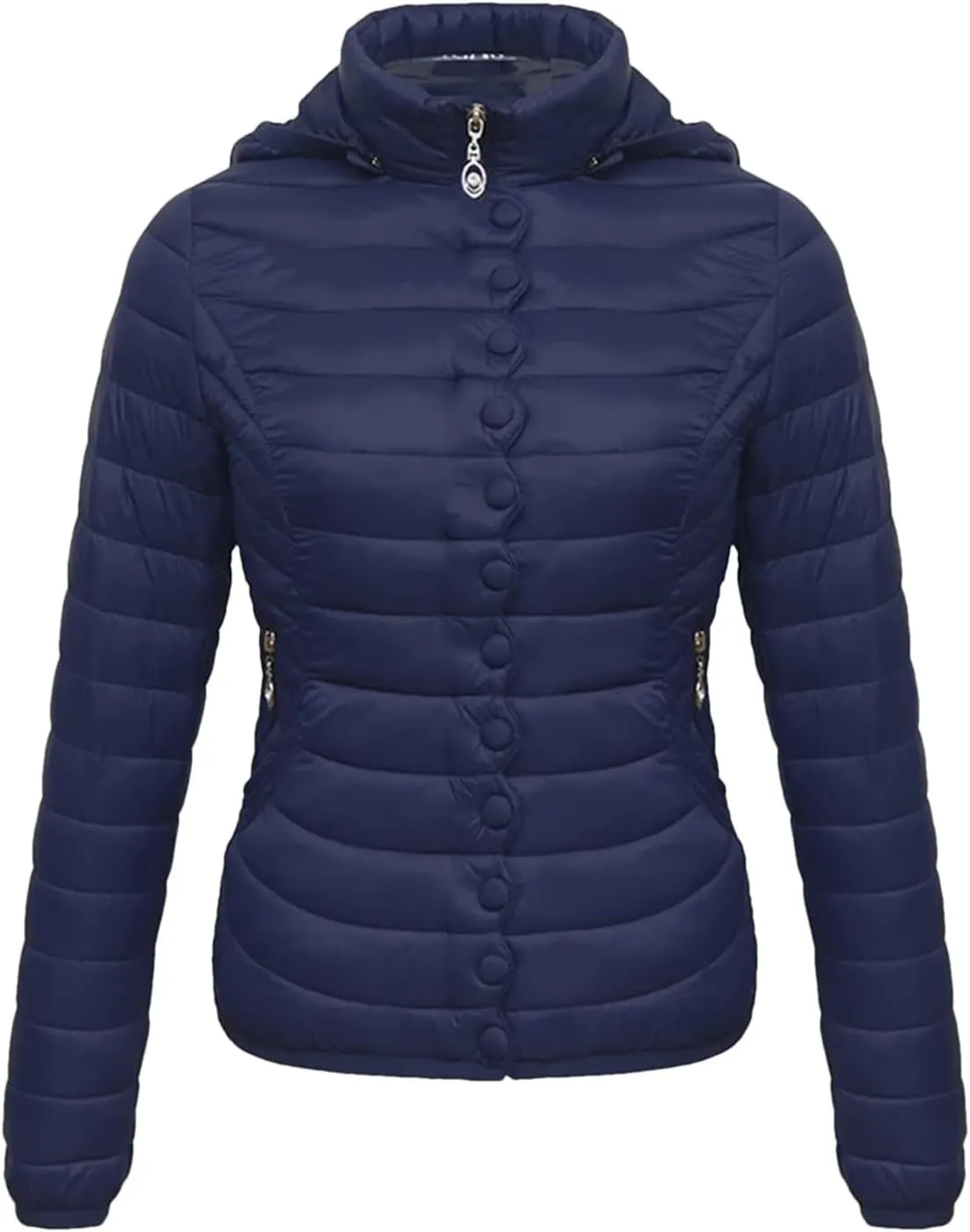 Autumn Winter Women Padded Puffer Jacket Down Coat Female Soild Color Warm Cotton Clothes Lightweight Outwear