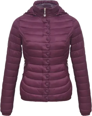 Autumn Winter Women Padded Puffer Jacket Down Coat Female Soild Color Warm Cotton Clothes Lightweight Outwear