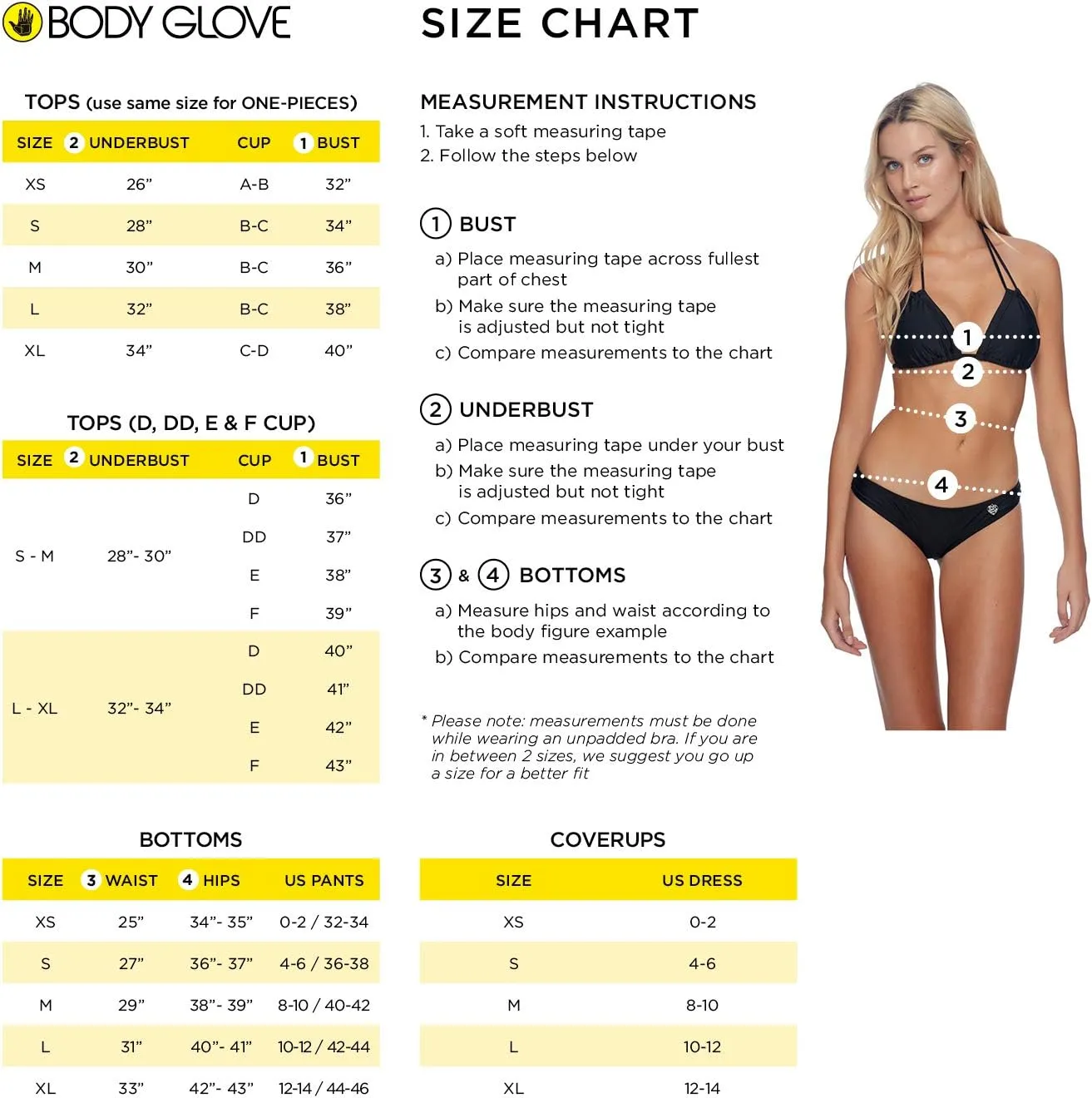 Body Glove Smoothies Baby Love Solid Molded Cup Triangle Push Up Bikini Top Swimsuit