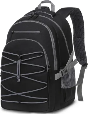 Book Bags for Middle High School College Black Bookbag with Laptop Compartment Back to School Backpack for Teens Boys Girls Large Back Packs Morrales Mochilas Escolares para Nios Nias Adolescentes