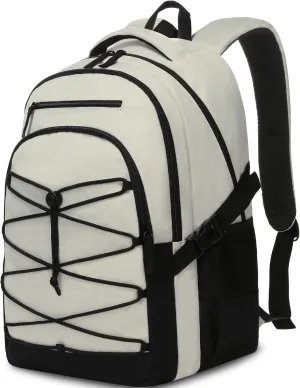 Book Bags for Middle High School College White Bookbag Backpack with Lots of Pockets Back to School College Bags for Girls Women Large Casual Back Packs Morral Mochila para Nias Chicas Adolescentes