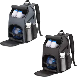 Bosynoy Bowling Bag Backpack, Bowling Ball Backpack for Single Ball with Shoe Compartment & Protective Foam Padded