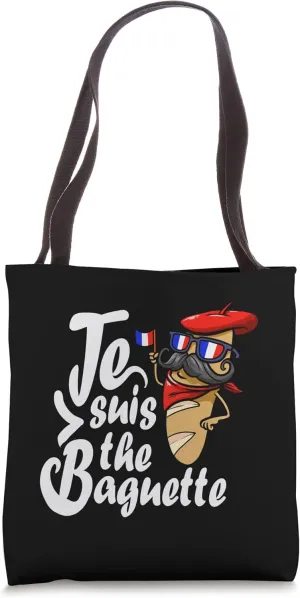 Breakfast French Baguette French Flag Sunglasses Tote Bag