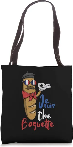 Breakfast French Baguette French Flag Sunglasses Tote Bag