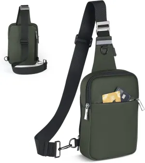 BROADREAM Upgrated Mini Sling Bag Small Crossbody Bags with RFID Blocking Waterproof Phone Chest Bag for Travel