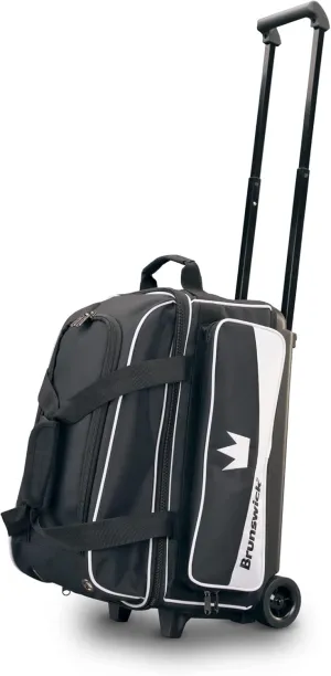 Brunswick Zone Double Roller Bowling Bag - White