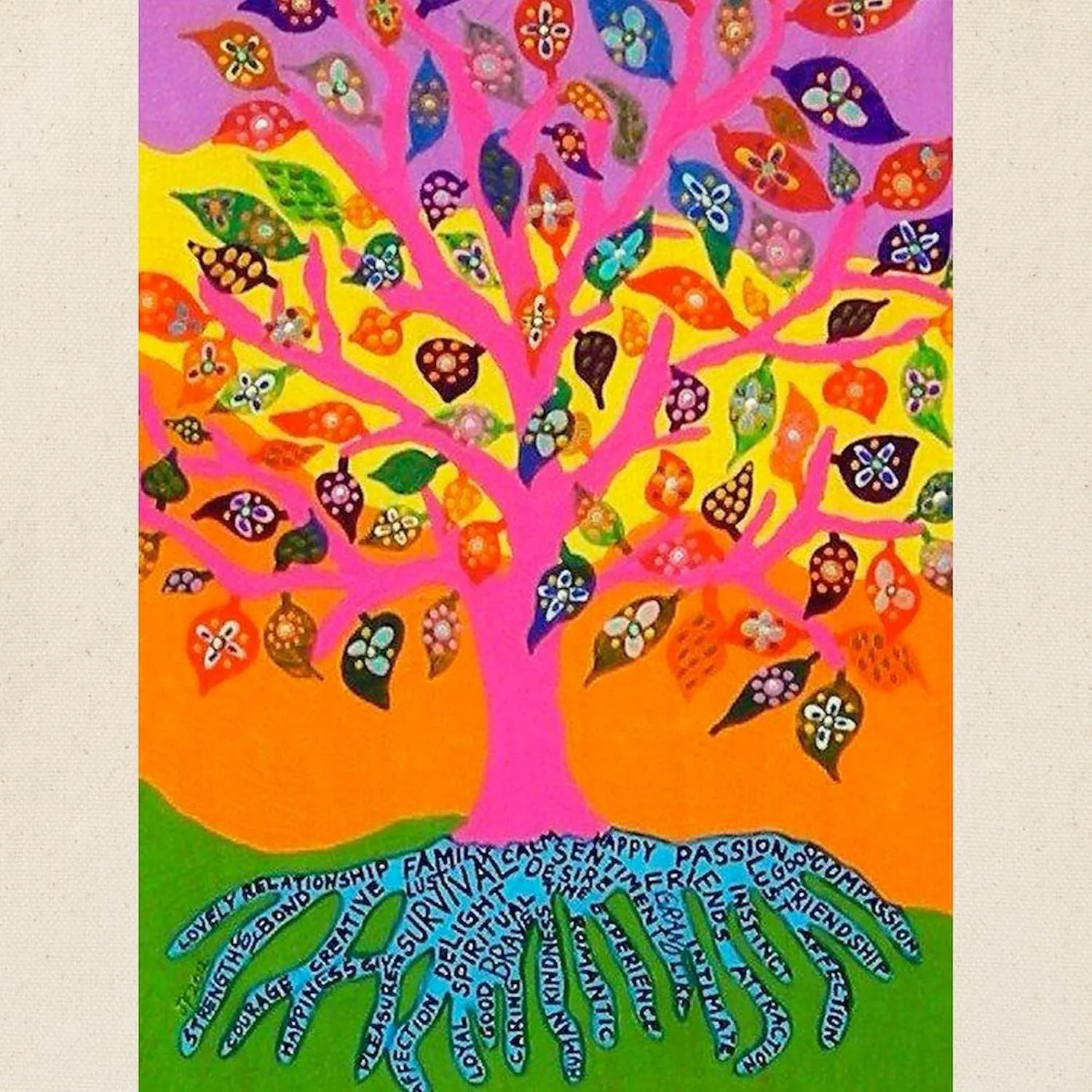 CafePress Jewish Tree Of Life Knowledge Jennifer Fayth T Natural Canvas Tote Bag, Reusable Shopping Bag