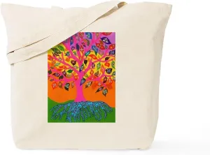 CafePress Jewish Tree Of Life Knowledge Jennifer Fayth T Natural Canvas Tote Bag, Reusable Shopping Bag