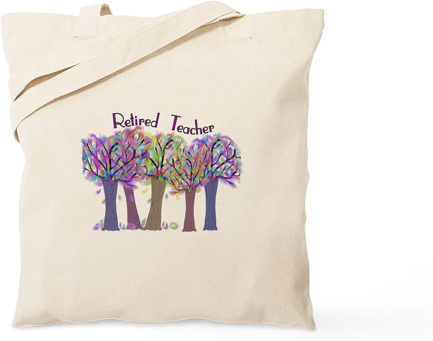 CafePress Retired Teacher Tote Bag Natural Canvas Tote Bag, Reusable Shopping Bag