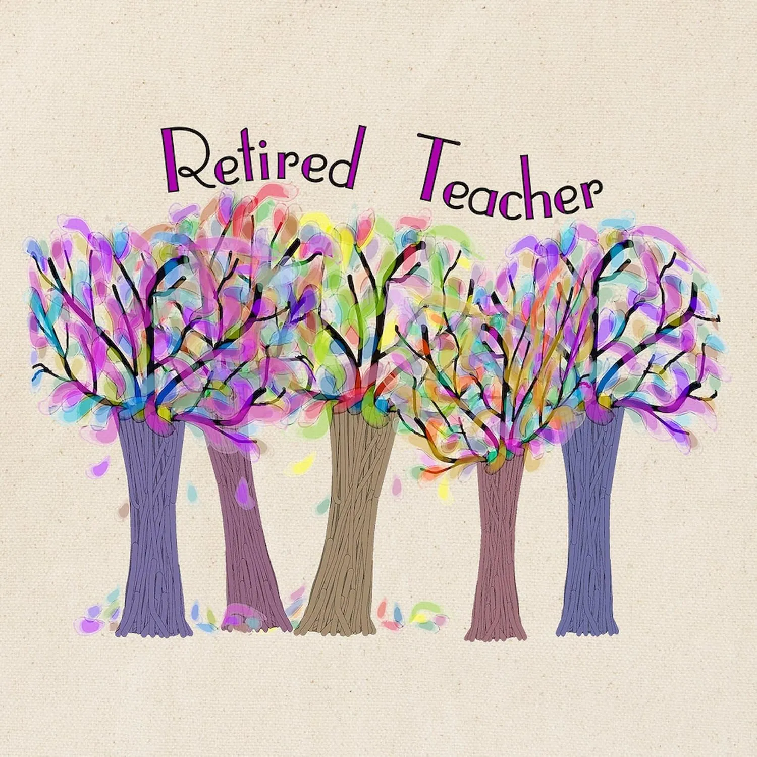 CafePress Retired Teacher Tote Bag Natural Canvas Tote Bag, Reusable Shopping Bag