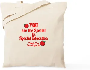 CafePress Special Education Tote Bag Natural Canvas Tote Bag, Reusable Shopping Bag