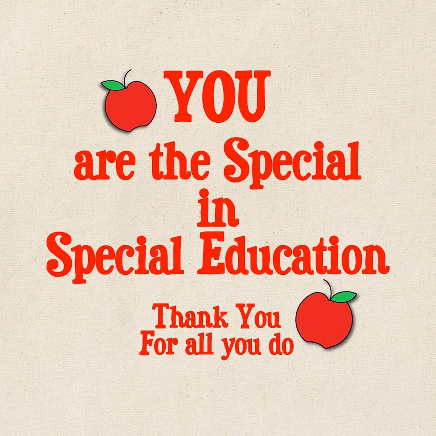 CafePress Special Education Tote Bag Natural Canvas Tote Bag, Reusable Shopping Bag