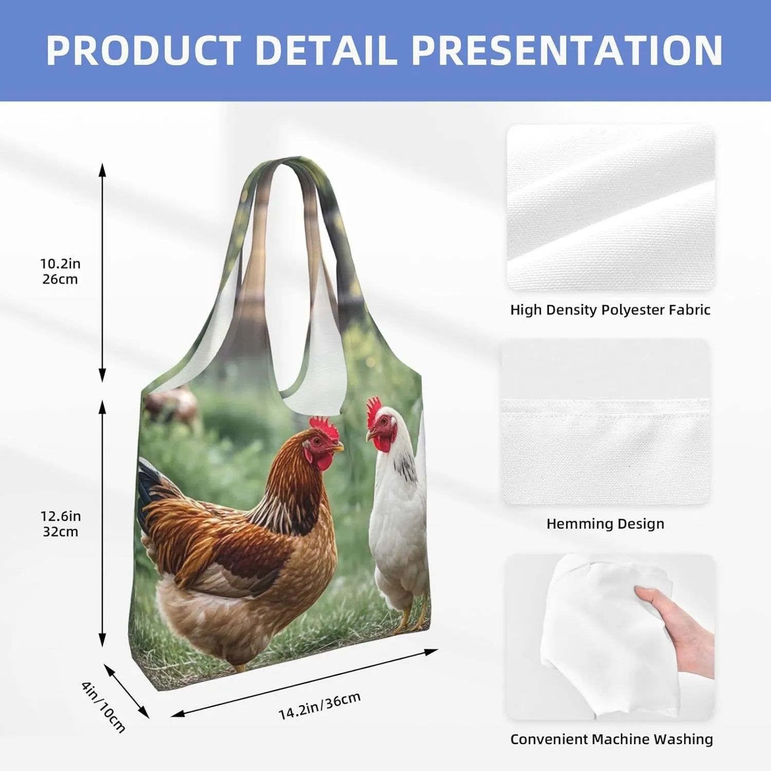 Canvas Tote Bag Reusable Grocery Bags Lightweight Handbag Husky Dog Tote Bag for Shopping Cloth Bags