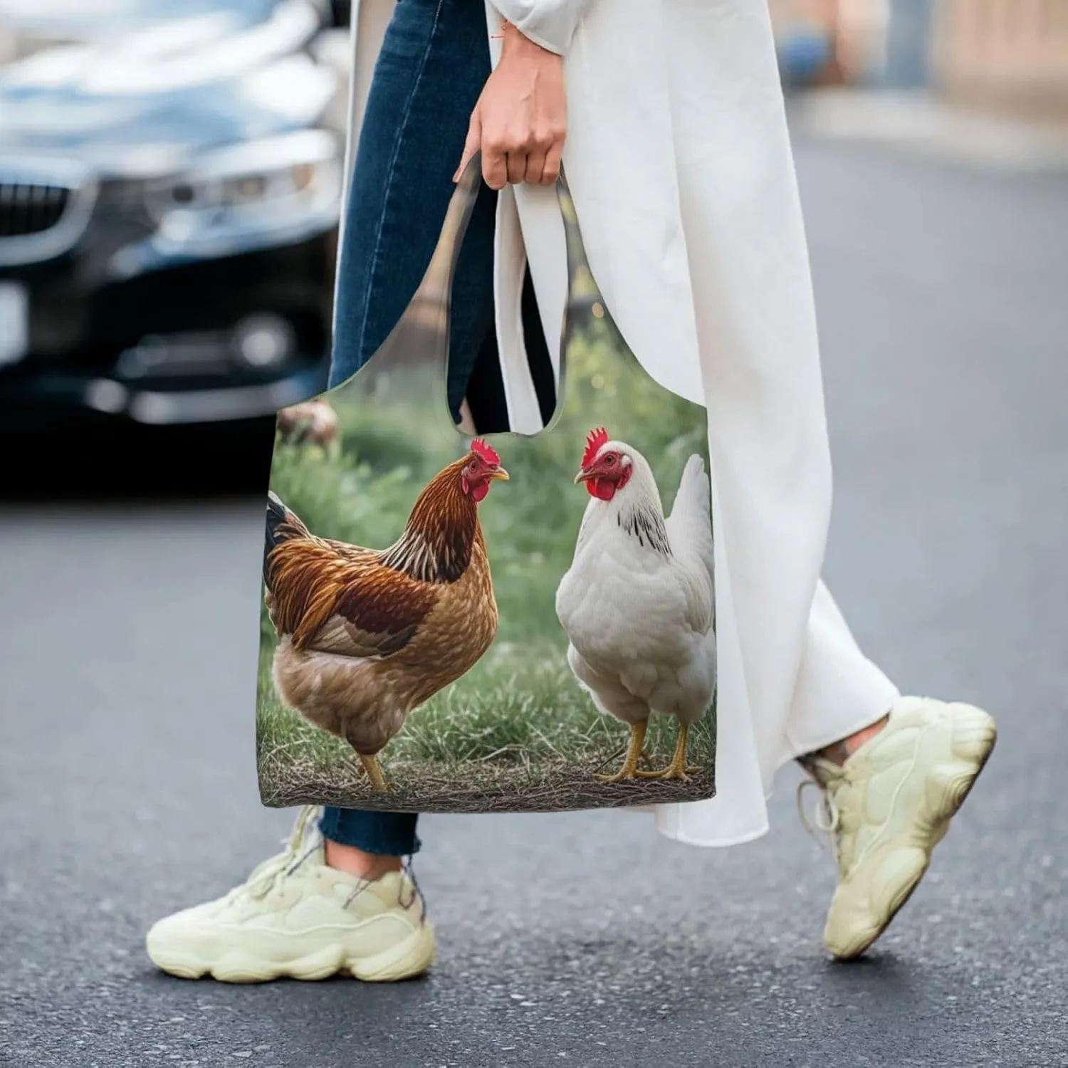 Canvas Tote Bag Reusable Grocery Bags Lightweight Handbag Husky Dog Tote Bag for Shopping Cloth Bags