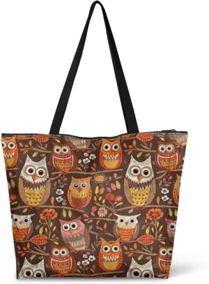 Cartoon Animal Puppy Cat Paper Tote Bags, Halloween Skull Gothic Spider Web Handbag, Aesthetic Art Commute Bag