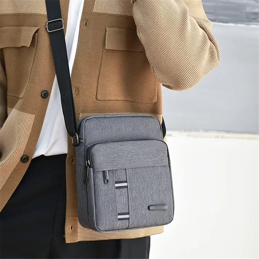 Casual Men's Shoulder Bag Waterproof Oxford Fabric Male Small Messenger Bag Business Lightweight Men's Crossbody Bag