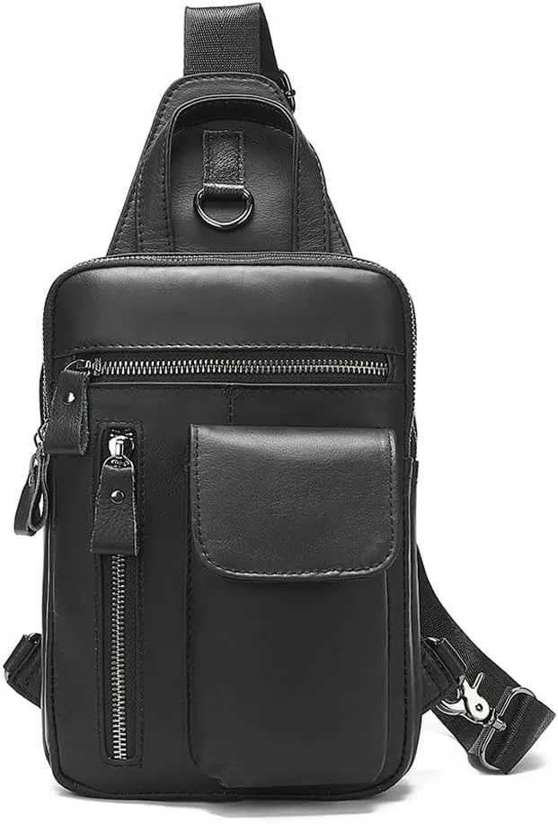Chest Bag Vintage Single Shoulder Crossbody Bag Men's Large Capacity Crossbody Bag