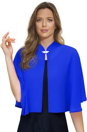 Chiffon Shawls and Wraps for Evening Dress Chiffon Shrug Wedding Cape Cover Up Soft Capelets Capes