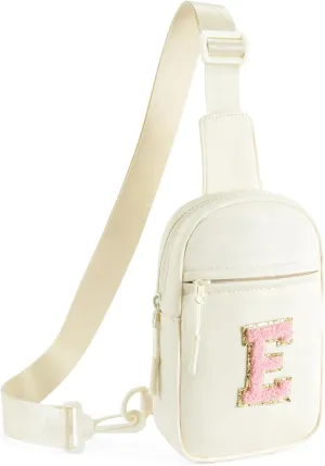 CHOLISS Personalized Gifts for Women and Teen Girls, Sling Bag for Women, Fanny Pack for Girls Trendy Stuff, Birthday Christmas Gift, Beige/Cream