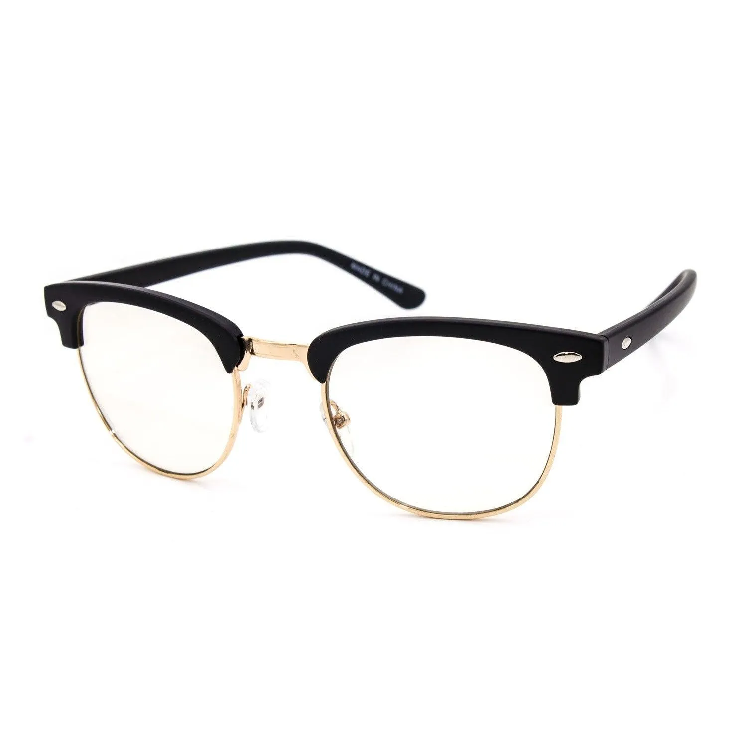 Club Master Inspired Glasses with Clear Lens