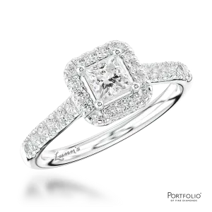 Cluster 0.30ct E VS1 Diamond Platinum Ring