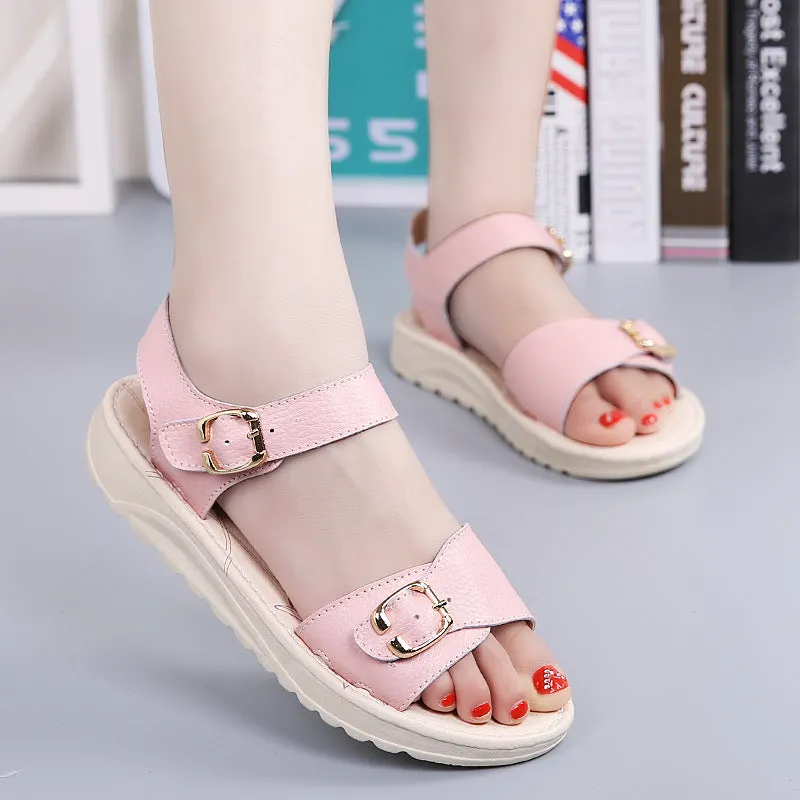 Colorful Leather  Beach Sandals Slippers