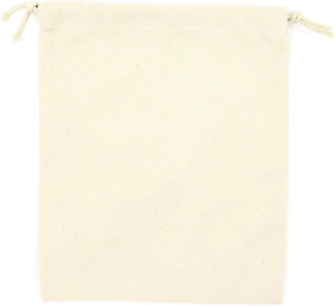 Cotton Canvas Muslin Drawstring Bag, Mesh Cloth Bags, Reusable Produce Bags, Gift Bag, Storage Bag, Pack-2, 24x32cm