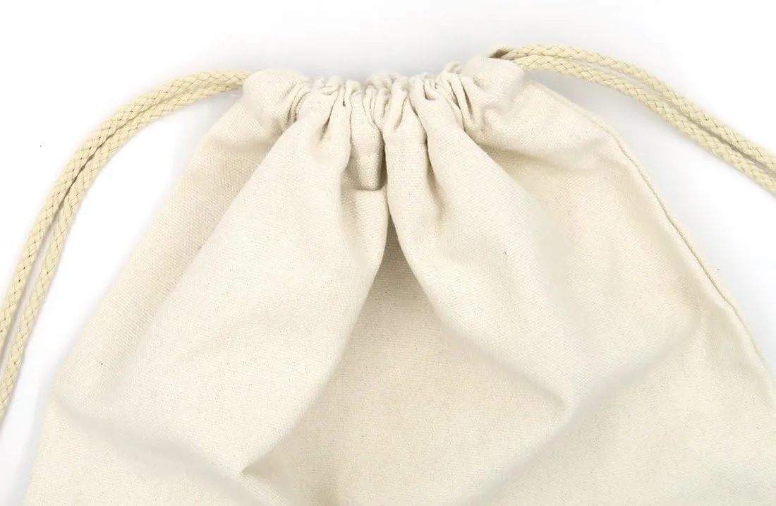 Cotton Canvas Muslin Drawstring Bag, Mesh Cloth Bags, Reusable Produce Bags, Gift Bag, Storage Bag, Pack-2, 24x32cm