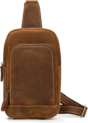 Crossbody Bag Chest Bag Vintage Large Capacity Crossbody Bag Outdoor Shoulder Bag