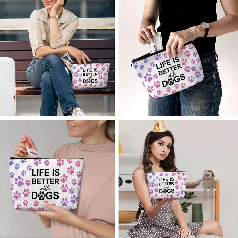 Dachshund Gifts, Cute Dog Mom Gifts for Women Inspirational Funny Colorful Dachshund Makeup Bag Cosmetic Bag Dachshund Gifts for Women Bestie Pet Dog Owner Grandma Nana Birthday Christmas Graduation
