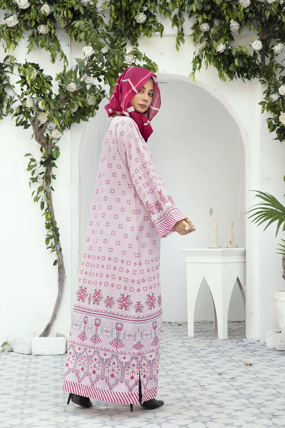 DE20-05 Printed Stitched Fustaan  1PC