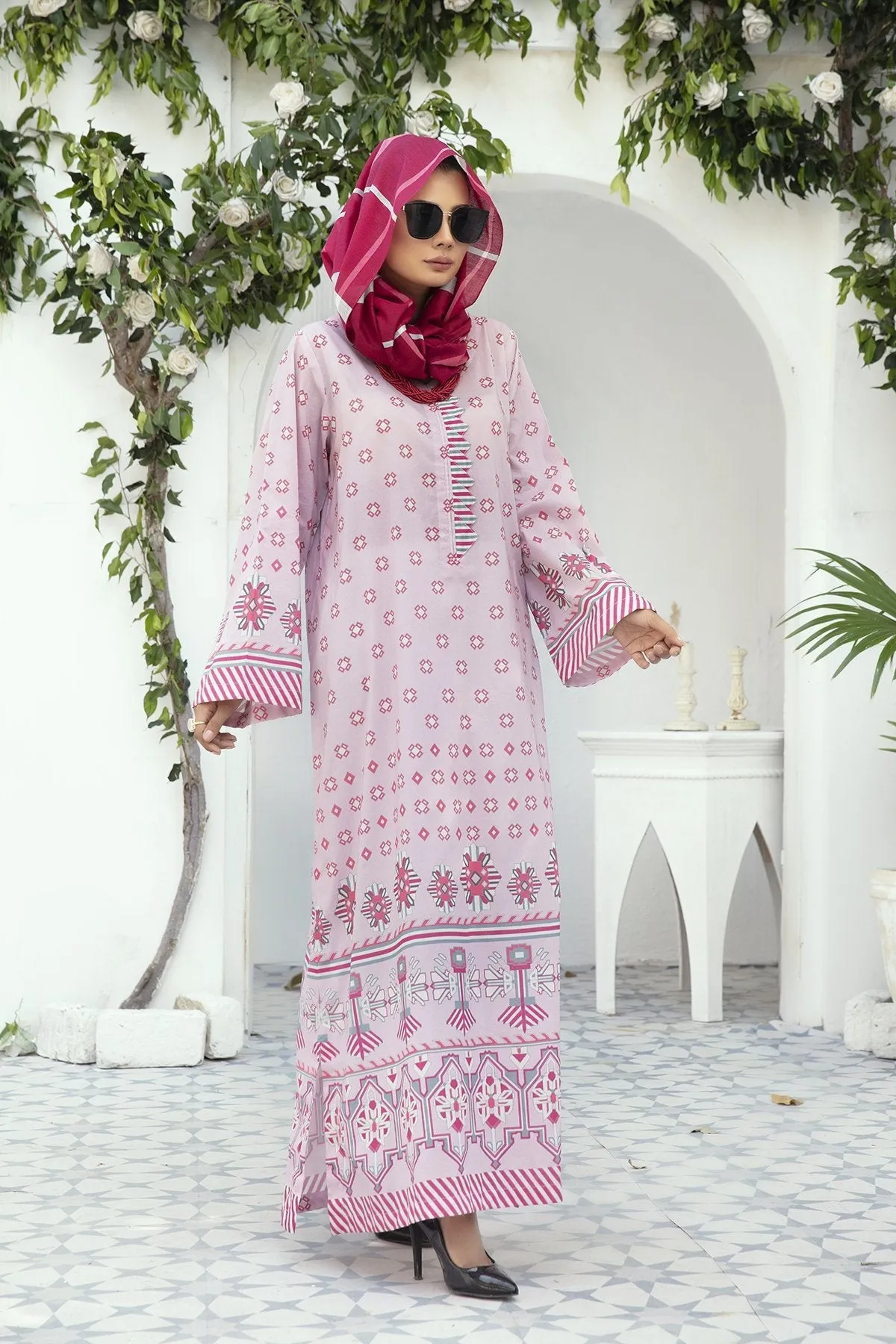 DE20-05 Printed Stitched Fustaan  1PC
