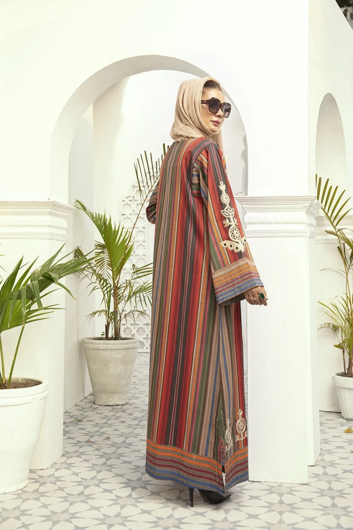DE20-16 Printed Stitched Fustaan  1PC