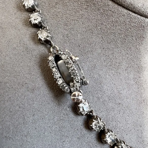 Early Victorian Diamond Riviere Necklace