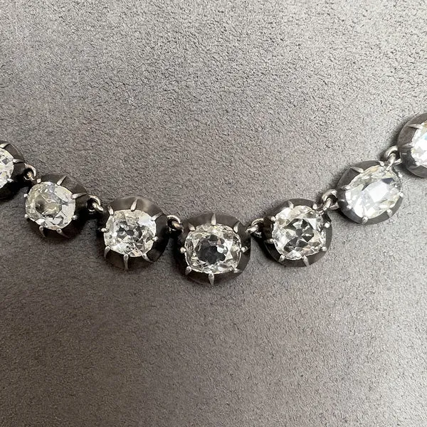 Early Victorian Diamond Riviere Necklace