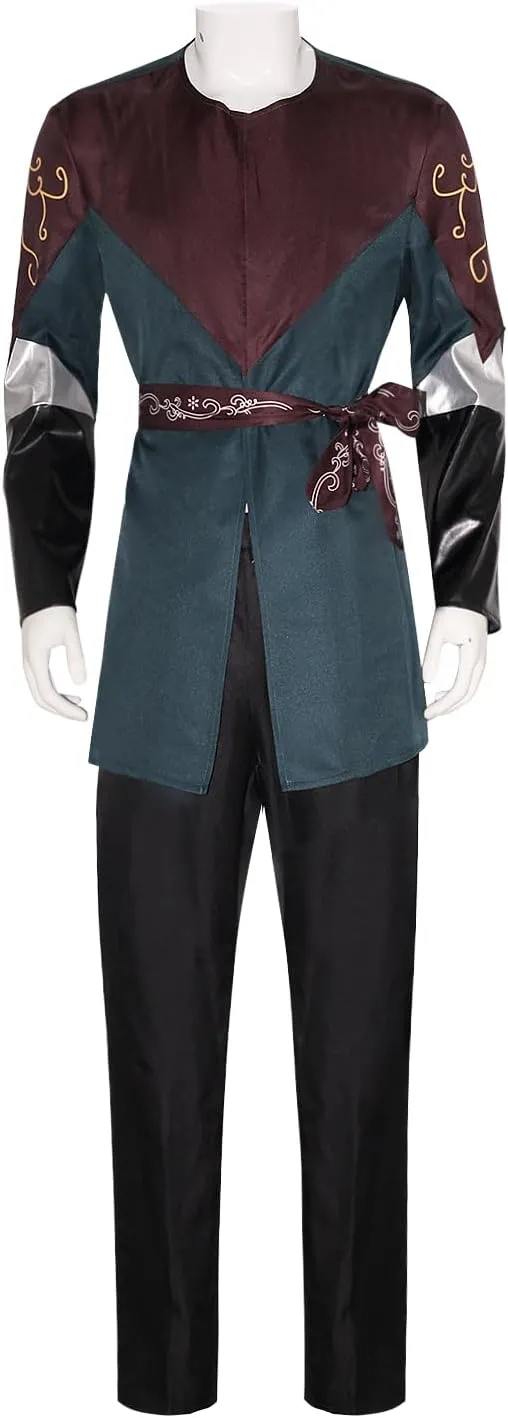 EDAUWAE Legolas Costume Men Lord Rings Greenleaf Costumes Cloak Tunic Pants Full Set Halloween Suits