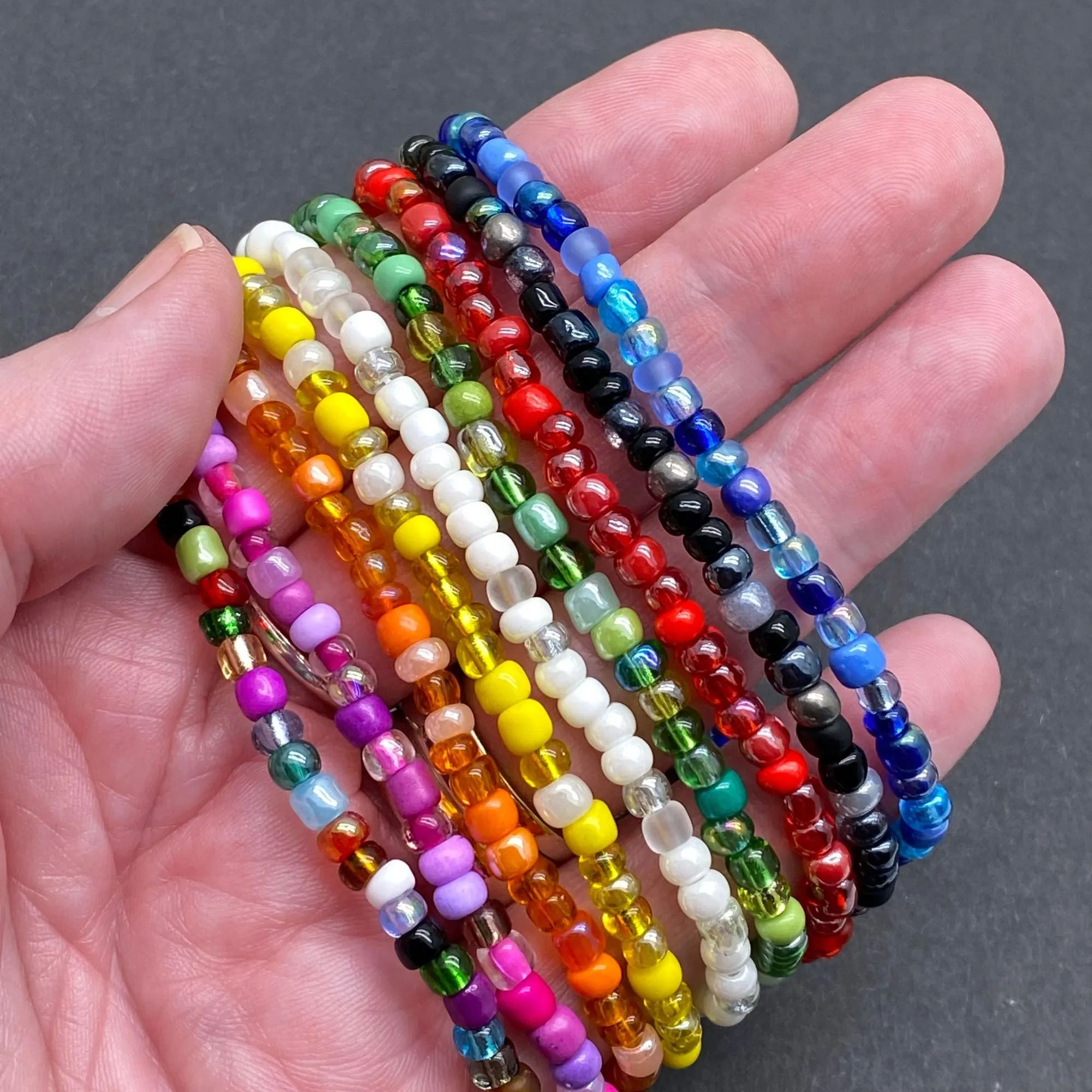 Evil Eye Seed Bead Anklet - Colour Choice