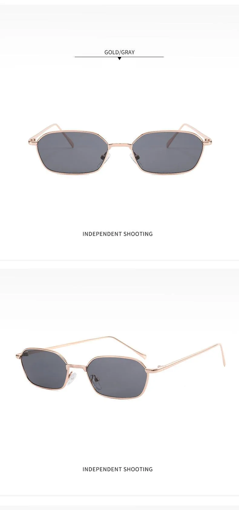 Fashion Oval Metal Frame Sunglasses