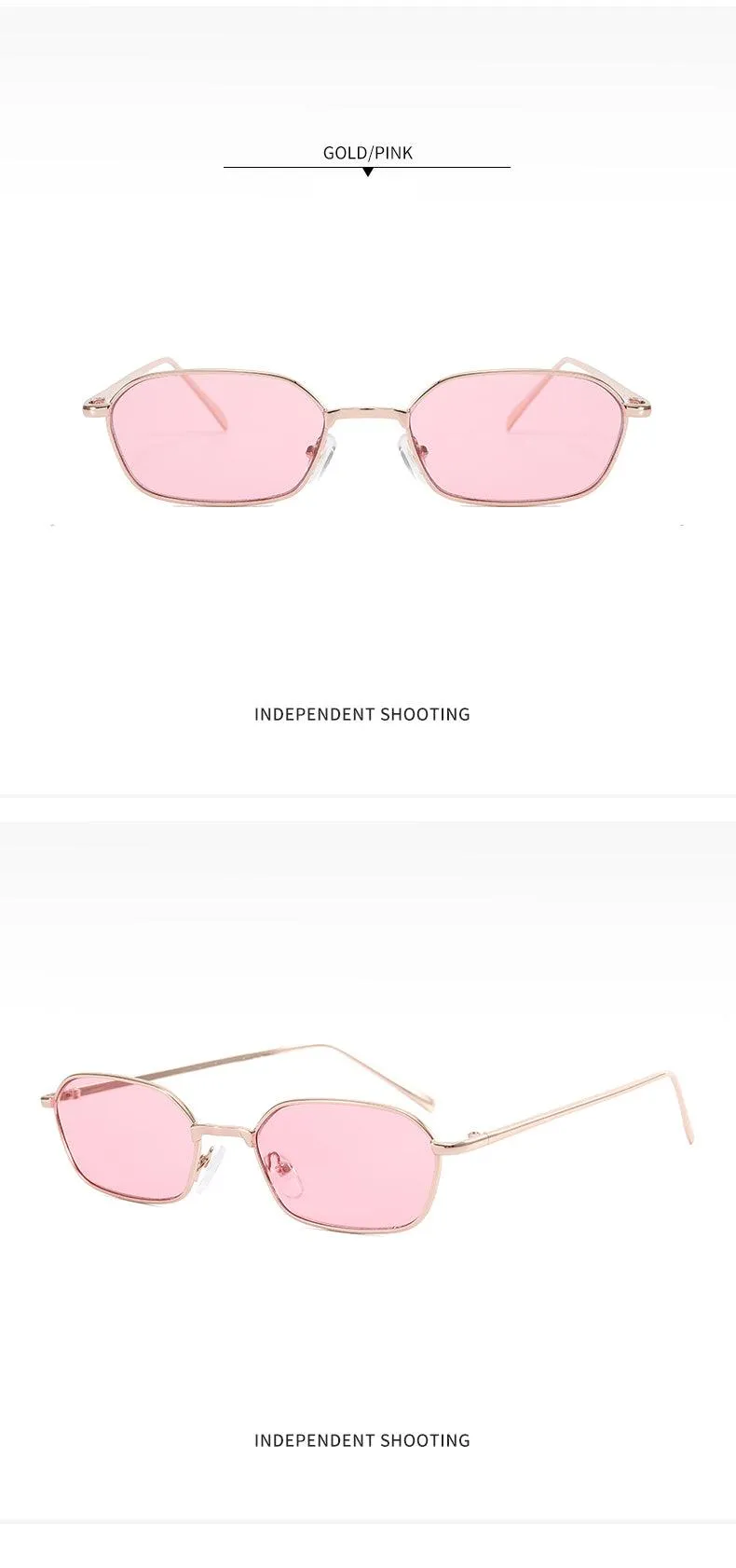 Fashion Oval Metal Frame Sunglasses