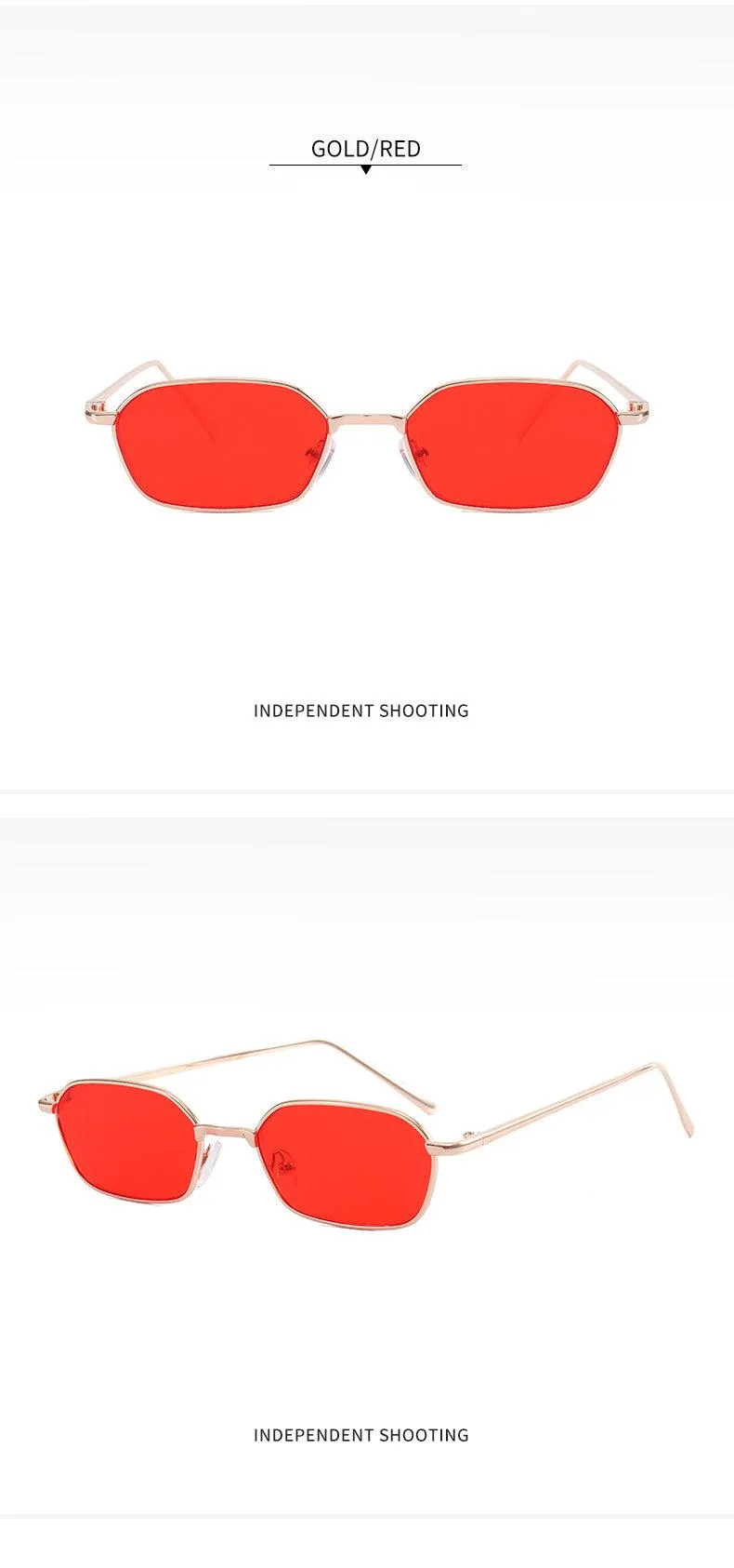 Fashion Oval Metal Frame Sunglasses